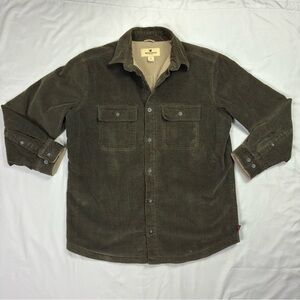 Woolrich Brown Corduroy Fleece Lined Jacket Mens Size Large 6235 Hunter Gorpcore
